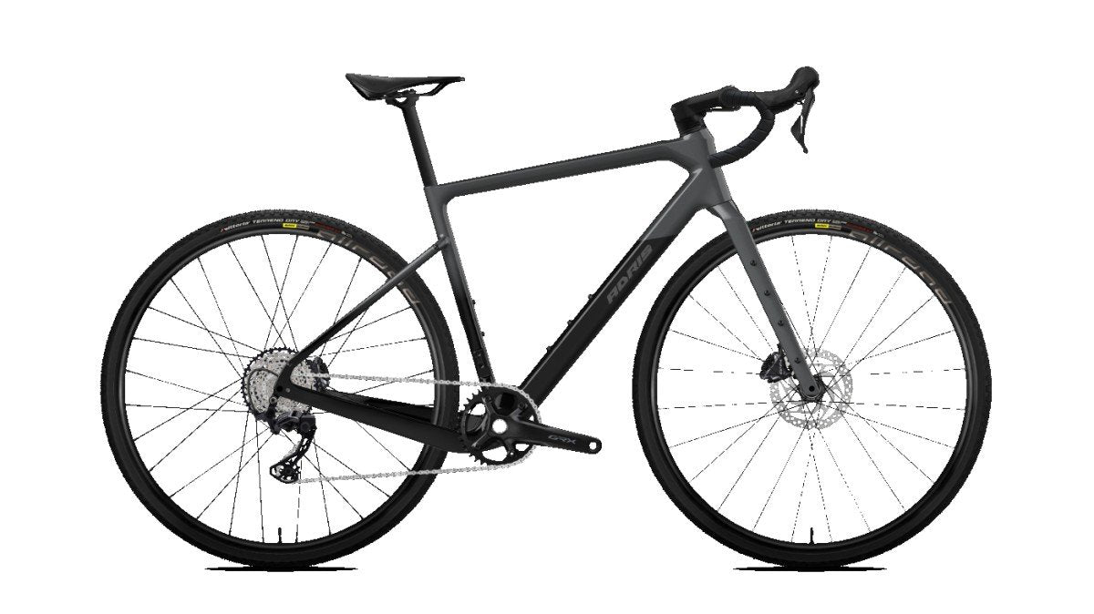 Gravel électrique Adris carbone E-aventure en monoplateua 12v shimano GRX