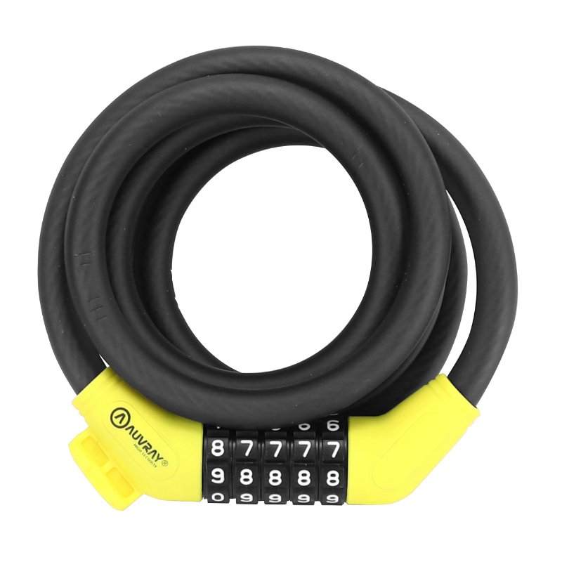 AUVRAY ANTIVOL VELO SPIRAL A COMBINAISON / CODE DIAM 12 mm L 1.50 M AVEC SUPPORT
