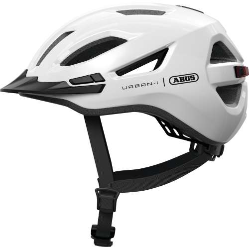 ABUS CASQUE URBAIN ABUS URBAN-I 4.0 BLANC BRILLANT AVEC ECLAIRAGE