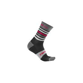 Chaussettes Castelli Gregge noir et rouge