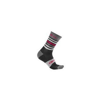 Chaussettes Castelli Gregge noir et rouge