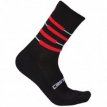 Chaussettes Castelli Gregge noir et rouge