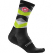 Chaussettes Castelli Gregge noir et rouge