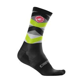 Chaussettes Castelli Gregge noir et rouge