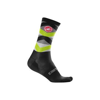 Chaussettes Castelli Gregge noir et rouge