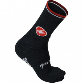 Chaussettes Castelli Gregge noir et rouge