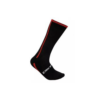 Chaussettes Castelli Gregge noir et rouge