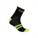 Chaussettes Castelli Rosso corsa noir jaune