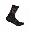 Chaussettes Castelli Gregge noir et rouge