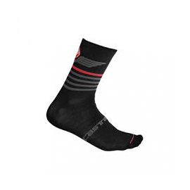 Chaussettes Castelli Gregge noir et rouge