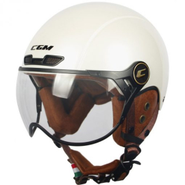 Casque De Vélo CGM EBI VINTAGE Blanc Nacré