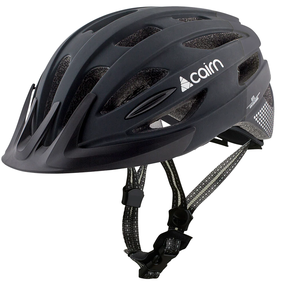 CAIRN casque vélo fusion mat noir avec éclairage