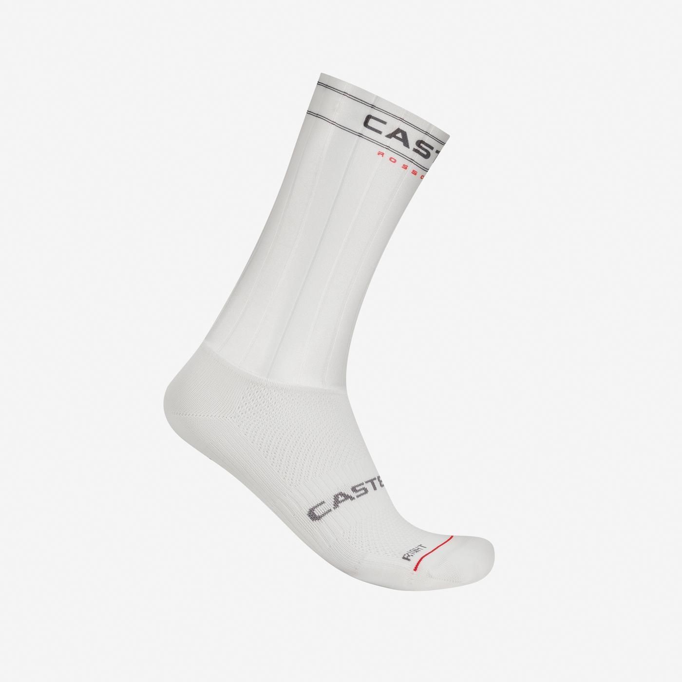 CASTELLI chaussettes fast feet 4 blanches