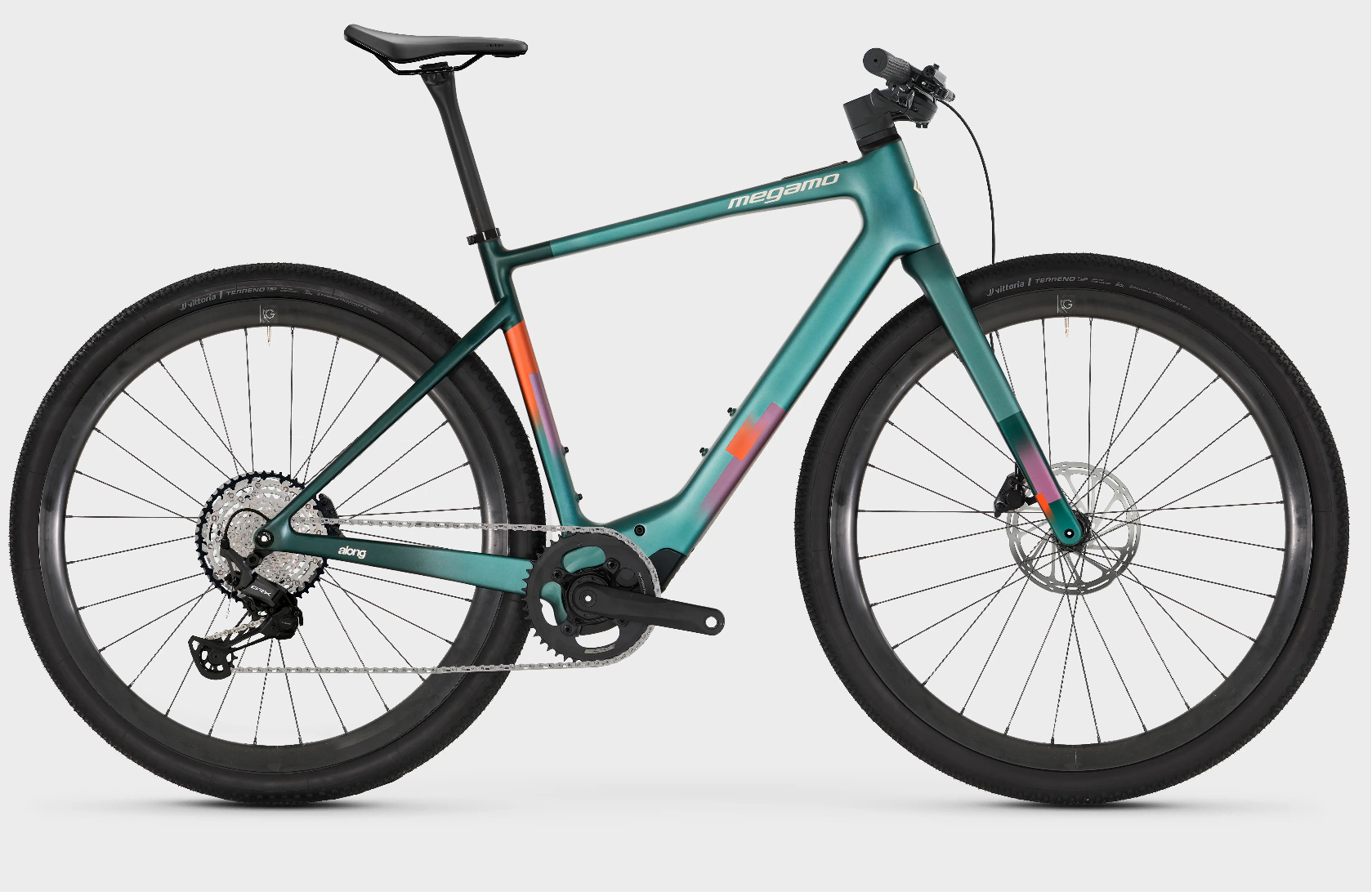 MEGAMO Along cintre plat avinox M2 gravel électrique 110Nm 600w