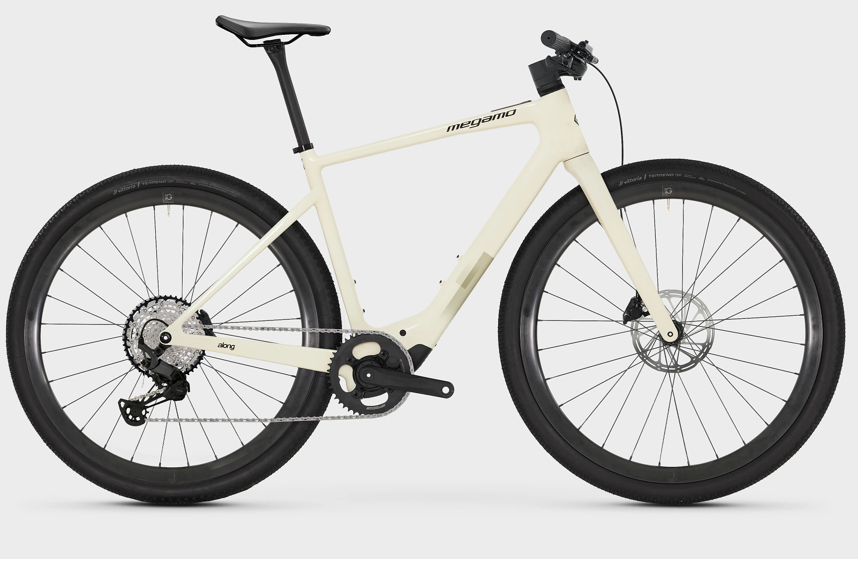 MEGAMO Along cintre plat avinox M2 gravel électrique 110Nm 600w