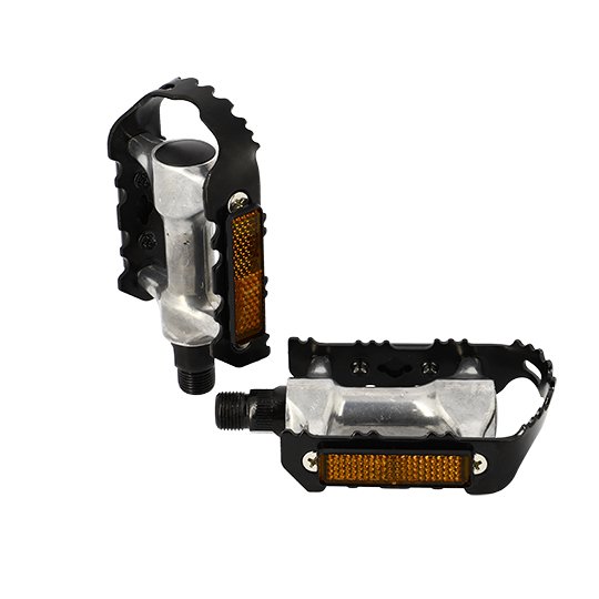 OPTIMIZ PEDALE VTT ALU ARGENT/NOIR