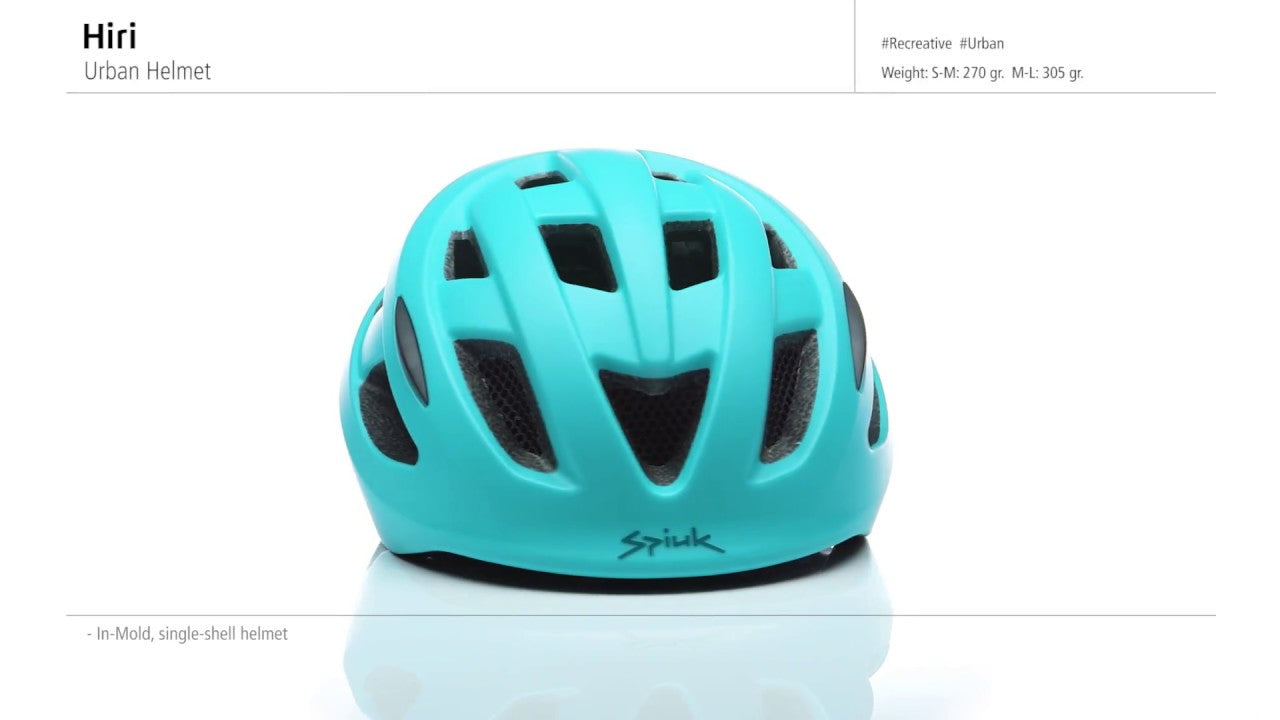 SPIUK Casque vélo HIRI in mold avec éclairage et filet anti-insecte
