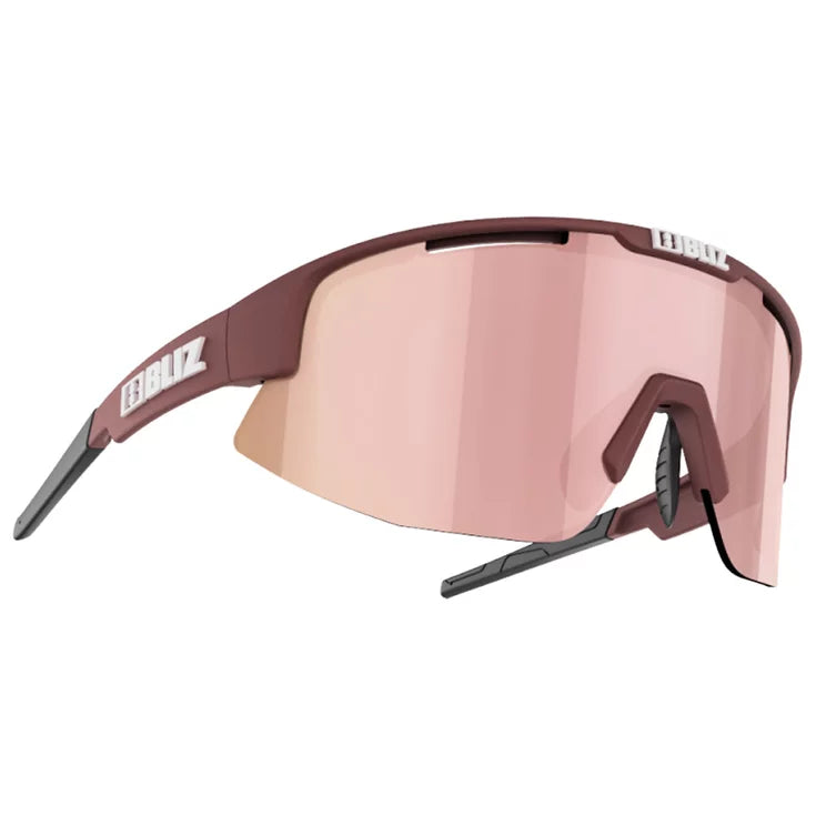 BLIZ Lunettes vélo MATRIX marron mat verres rose
