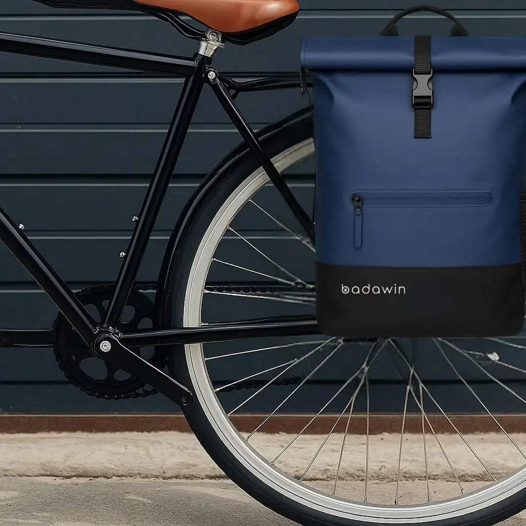 BADAWIN Sacoche vélo et Sac à dos ANNA 27L BLEU